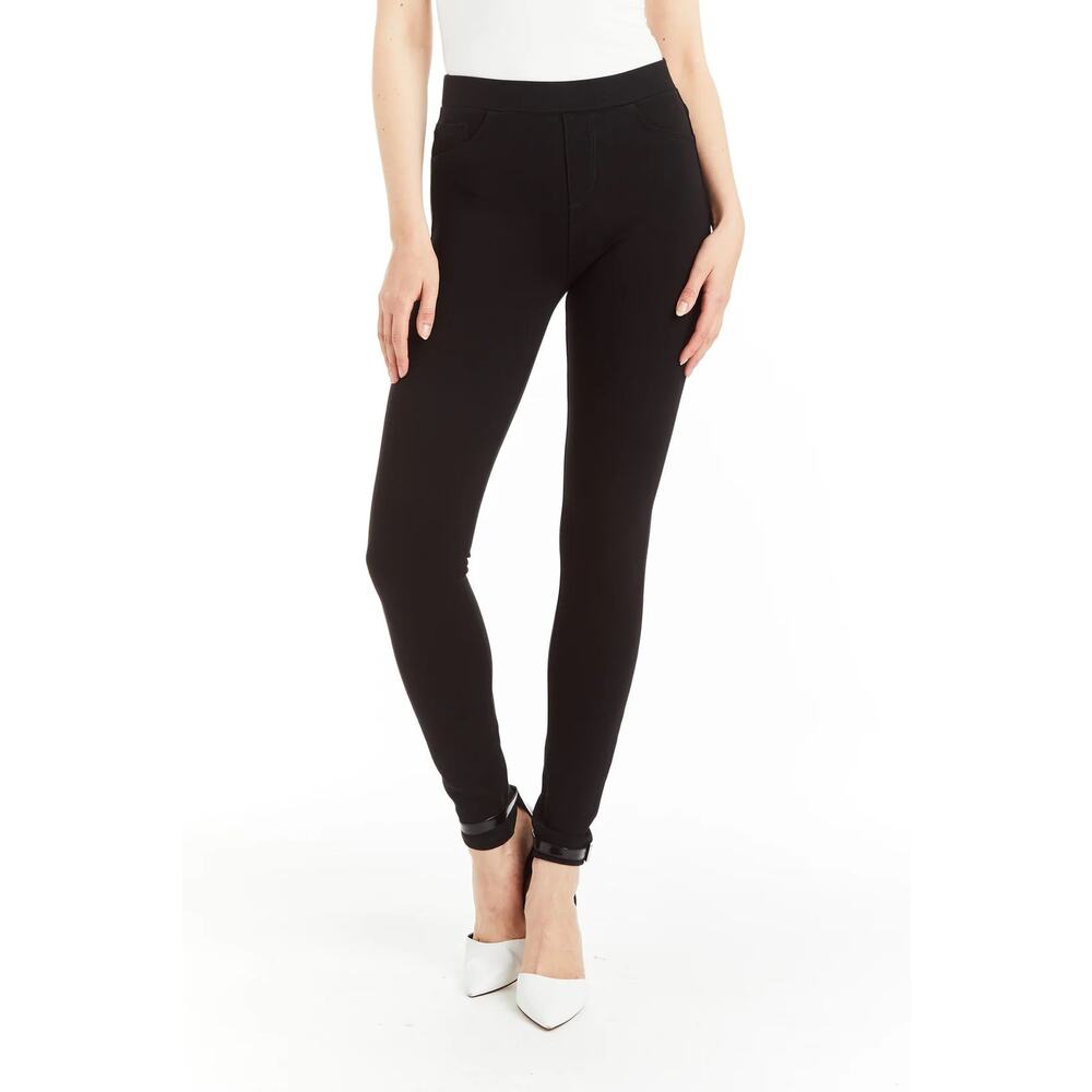 New!‎ Tractr Self Pull On Ponti Skinny Pant Womens Size 14 Black Business Casual
